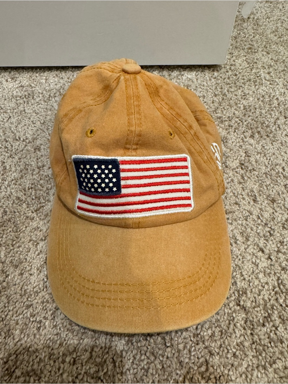 Altar'd State 100% cotton Gold/Yellow Baseball Cap, Embroidered American Flag